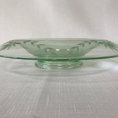 Vaseline Glass Serving Bowl