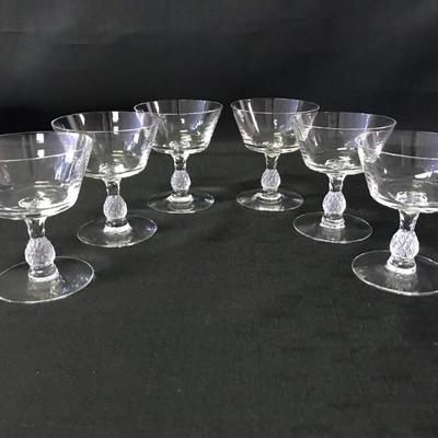 Hiesey Plantation Pineapple Pattern Parfait Glasses Lot of 6 unsigned