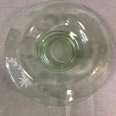 Vaseline Glass Serving Bowl