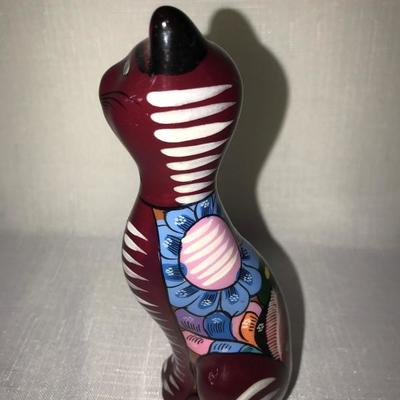 Mexico Pottery Cat Signed