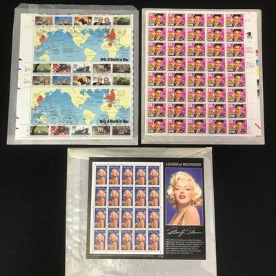 Marilyn Monroe/ Evlis Presley/ War of 1941 Stamp Collection