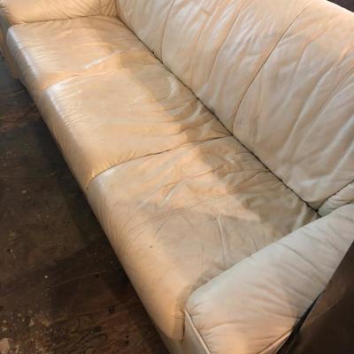 White Leather Sofa Modern Design 