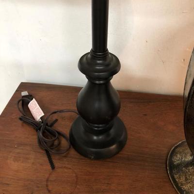 Lamp and Metal Vase 
