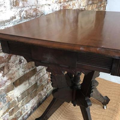 Antique Walnut Eastlake Side Table 