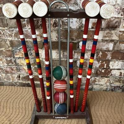 Vintage Croquet Set 