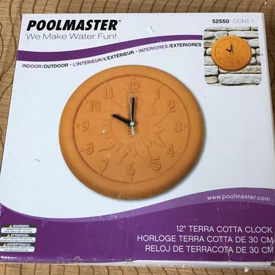 Terra Cotta Clock by Poolmaster 