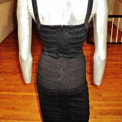 Vtg body con Herve leger style bandage dress spandex knit