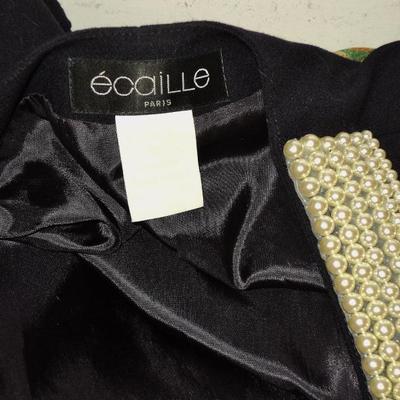 Couture Ecaille Paris French Jacket wool embellished with pearls 