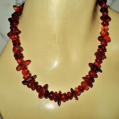 Vtg 1930's Amber necklace Russian Estate Find
