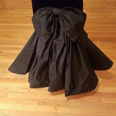 Vtg Victor Costa Bergdorf Goodman 5th Ave Runway Gown Velour/Taffeta Bow