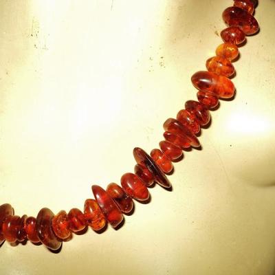 Vtg 1930's Amber necklace Russian Estate Find