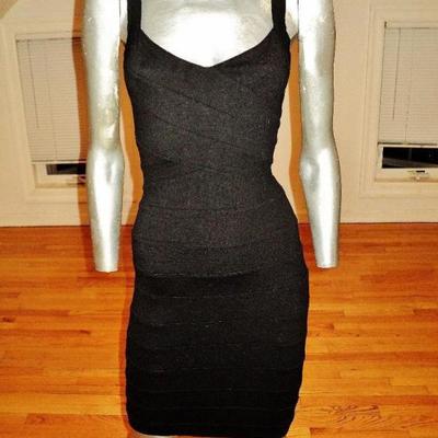 Vtg body con Herve leger style bandage dress spandex knit