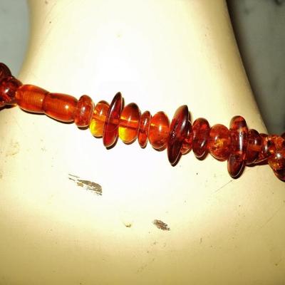 Vtg 1930's Amber necklace Russian Estate Find