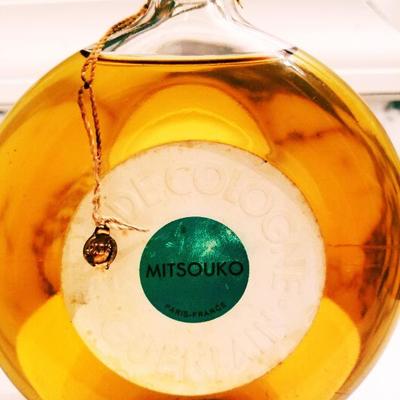 Vtg Mitsouko Rare Parfum Cologne Guerlain Paris 1968 Flacon montre 7oz