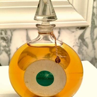 Vtg Mitsouko Rare Parfum Cologne Guerlain Paris 1968 Flacon montre 7oz