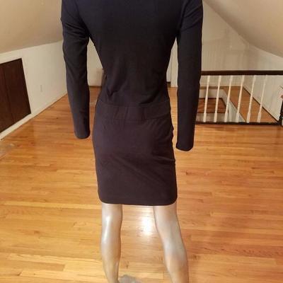 Vtg DKNY cotton knit draped mini dress amazing details