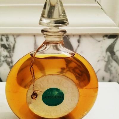 Vtg Mitsouko Rare Parfum Cologne Guerlain Paris 1968 Flacon montre 7oz