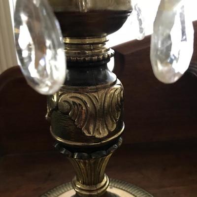Lot 9 - Lamp with Prism Tassles 
