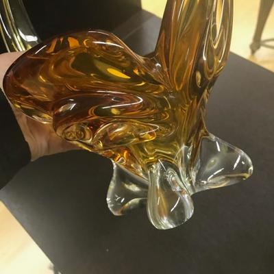 Amber Glass Blown Bowl (Item #100)