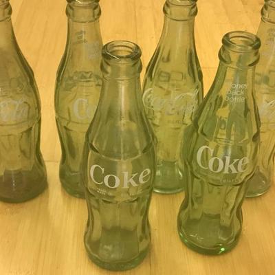 Lot of 6 Coca Cola Coke Bottles  (Item #161)
