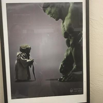 Yoda and Hulk Poster Designed by Industrial Light Magic (Item #109)
