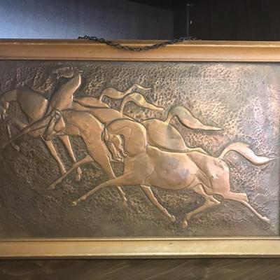 Nice Copper (?) Horse Picture (Item #155)