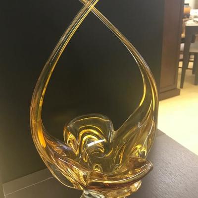 Amber Glass Blown Bowl (Item #100)