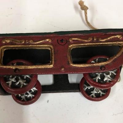 Cast Iron Toy Sled w/Wheels 