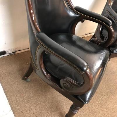 Antique Victorian Leather Club Chairs Lawyers Office? 