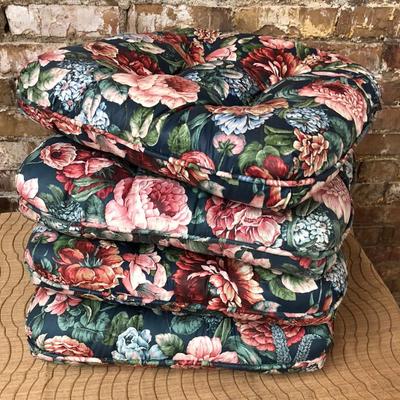 4 Floral Outdoor Chair cushions 17