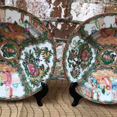 Antique Chinese Famille Porcelain Bowls