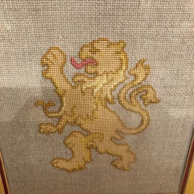 Lion Coat of Arms Needle Point 