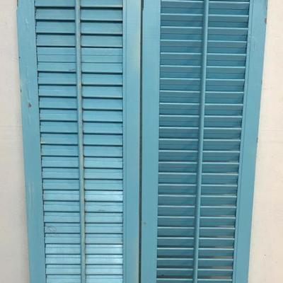 Painted Shutters Blue Chippy Shabby Chic 