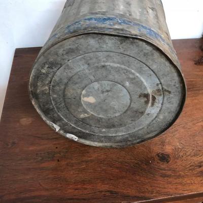 Vintage Galvanized Oil/Kerosene Can NESCO Wood Handle