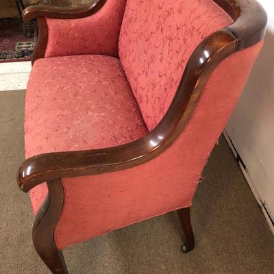 Empire Style Antique Settee Walnut Victorian?? 