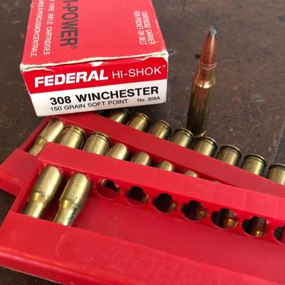 Federal Hi-Shock 150 Grain .308 Winchester Factory Loads Bullets 