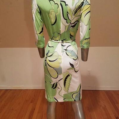 Vtg Averardo Bessi Signed printed dress w/belt Circa 1960-70 Italy