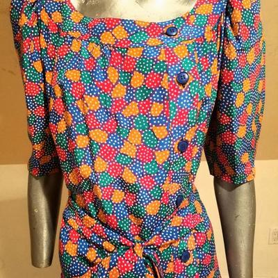 Vintage Givenchy Paris Nouvelle Boutique  silk wiggle dress w/belt