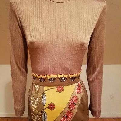 Vtg Signed Paganne Maxi dress Hobo Chic 1960