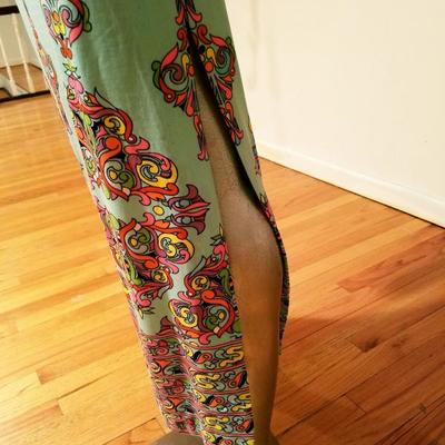 Vtg 1960 Maurice Rentner(Bill Blass) Tank Halter maxi signed dress