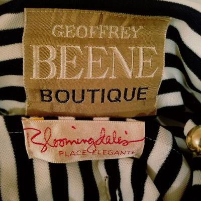 Iconic Geoffrey Beene Boutique Nautical chiffon gown Bloomingdale Place Elegante