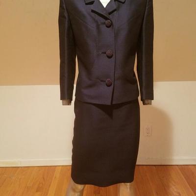 Vtg  1940's Arnold Constable Fifth Avenue Gabardine wool skirt suit 