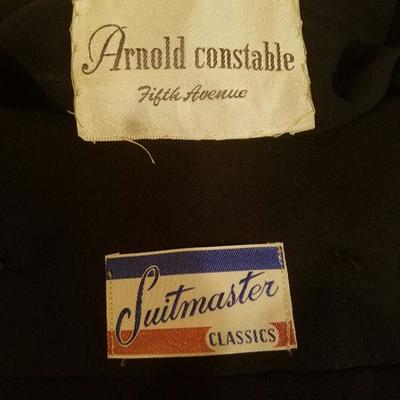 Vtg  1940's Arnold Constable Fifth Avenue Gabardine wool skirt suit 