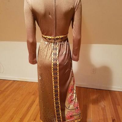 Vtg Signed Paganne Maxi dress Hobo Chic 1960