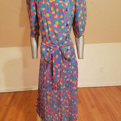 Vintage Givenchy Paris Nouvelle Boutique  silk wiggle dress w/belt
