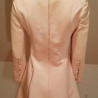 Vtg 1960's Chanel Pink Trapeze embellished brocade dress 