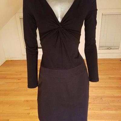 Vtg DKNY cotton knit draped mini dress amazing details