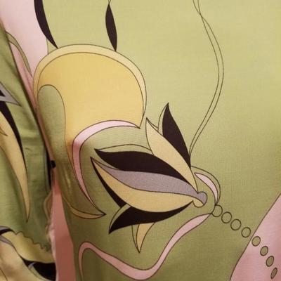 Vtg Averardo Bessi Signed printed dress w/belt Circa 1960-70 Italy