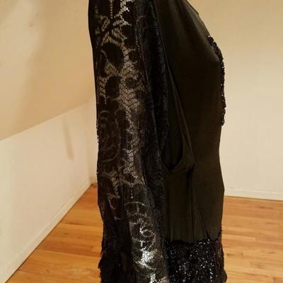 1920's Flapper dress Downtown Abbey lace heavily beaded 