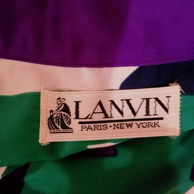 Vtg LANVIN 1970 very rare Killer chemise dress w/sash belt 